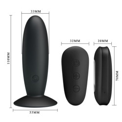 Mr Play - Plug Anal Avec Télécommande Vibration Noire